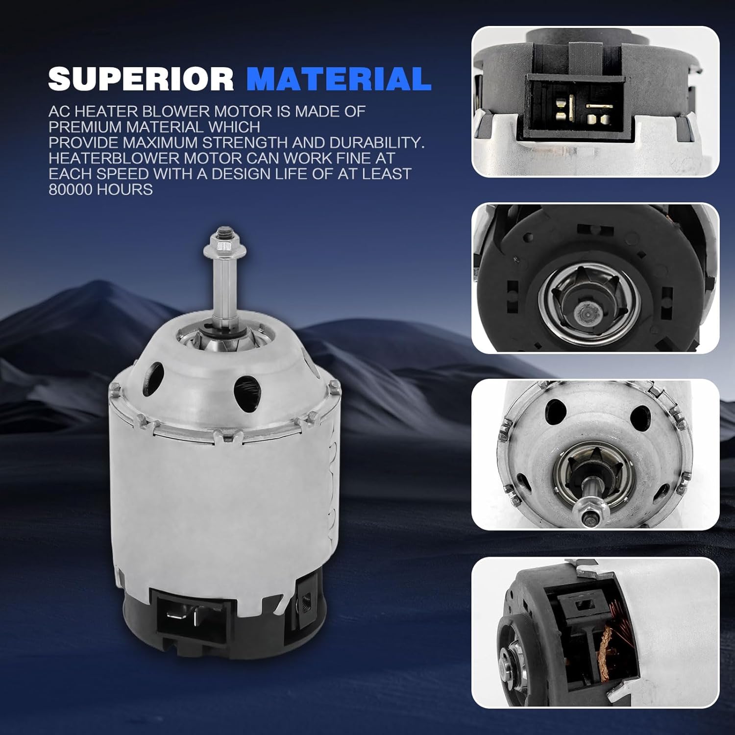 HVAC Heater Blower Motor Assembly Compatible with 2002 2003 2004 2005 2006 2007 Nissan X-Trail Replace#27200-9H600 27225-8H31C