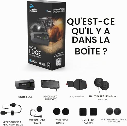 Cardo PACKTALK EDGE Off Road Vehicles, Snowmobile, Side x Side, ATV Communication for Every Terrain (Single) - 8