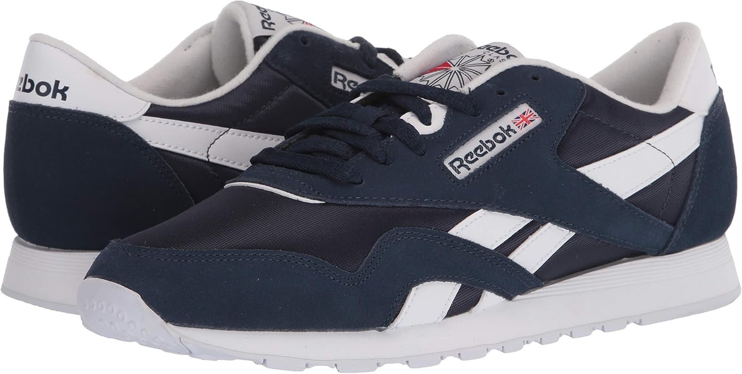 Reebok Men's Classic Nylon Sneaker, Collegiate Navy/White, 13 - Image 7