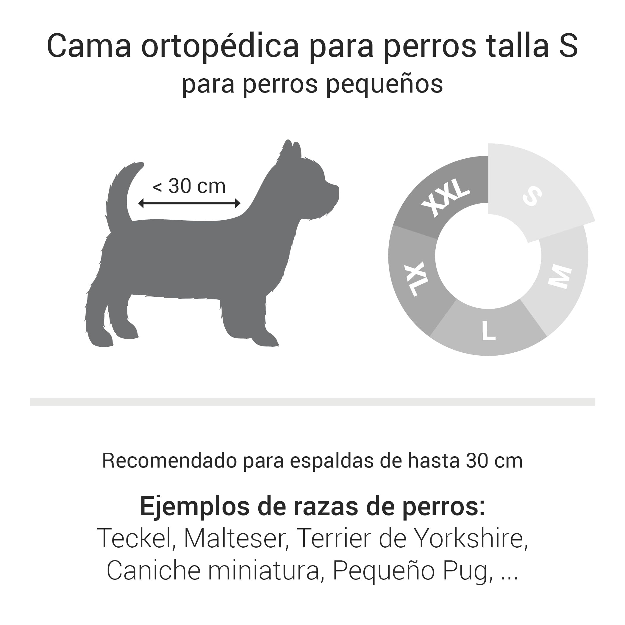 Doctor Bark Cama ortopédica, Cuna Perro, lavable hasta 95 °C, sin olor e higiénica, acogedora decoración para perros pequeños (S - 70 x 60 cm, marrón)