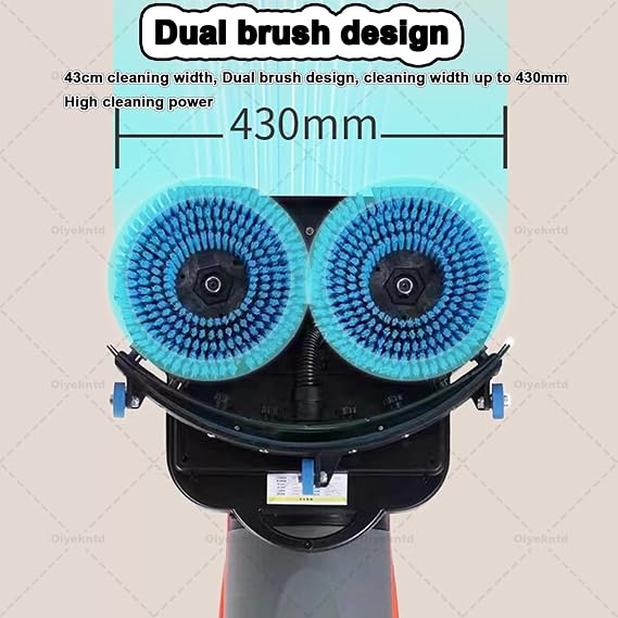 Multi-Functional Floor Buffer Polisher Machine, Dual Brush Floor Washer, Cordless Electric Floor Cleaner, Efficient Cleaning for Home and Commercial Spaces, 360 Rotating Head White