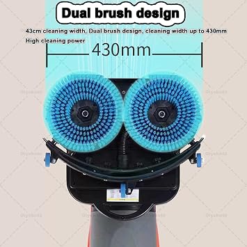 Multi-Functional Floor Buffer Polisher Machine, Dual Brush Floor Washer, Cordless Electric Floor Cleaner, Efficient Cleaning for Home and Commercial Spaces, 360 Rotating Head White