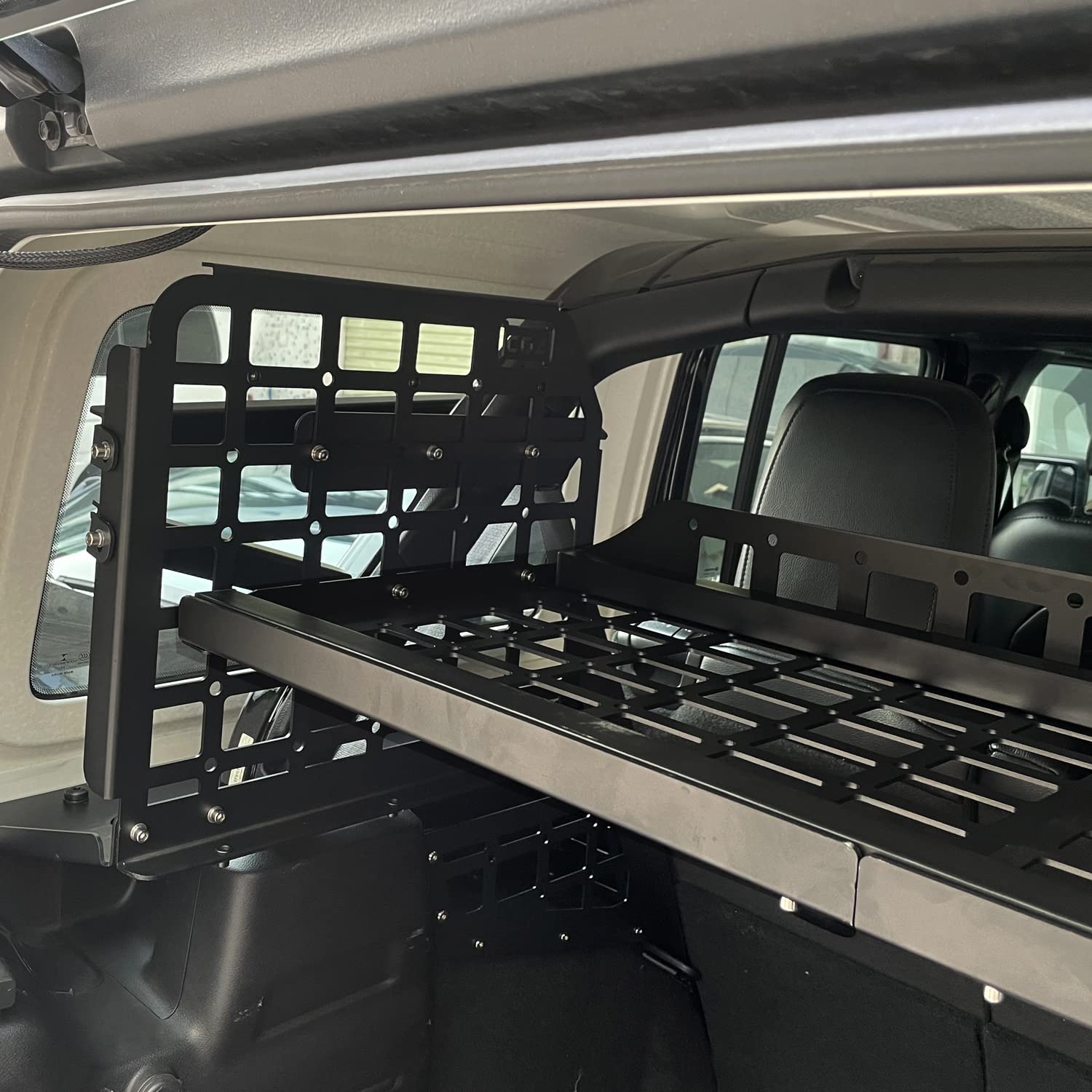 HIGH FLYING for Jeep Wrangler (JL) 4dr 18-23 Modular Storage Panel System Trunk Shelf Interior Luggage Storage Carrier Trunk Organizer, NOT Fit Soft Top (Side Panles+Trunk Shelf)