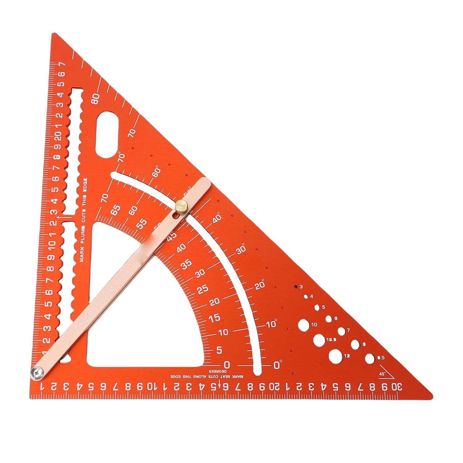 Garosa Adjustable Rafter Square - Aluminum Alloy Framing Square with Protractor & Angle Positioning Rod for Woodworking & Roof Framing