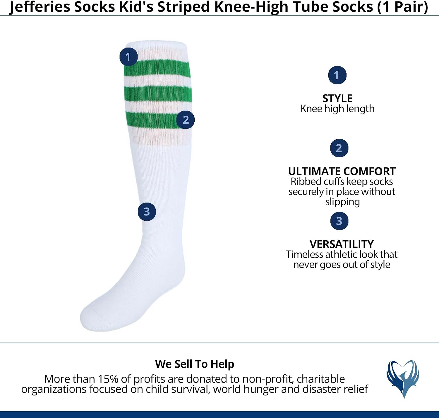 Kid's Striped Knee-High Tube Socks by Jefferies Socks