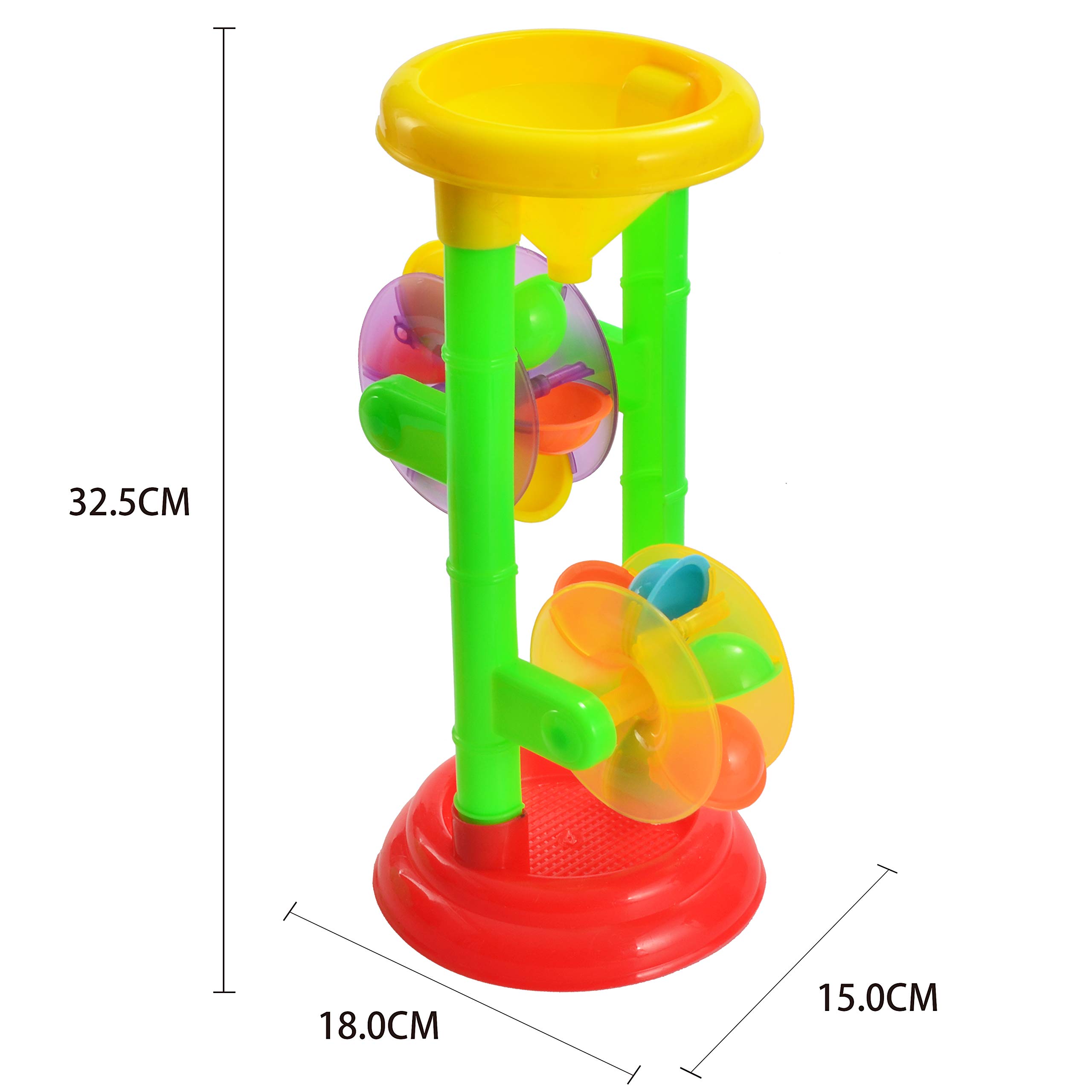 JOYIN 24 Stück Strand Sandspielzeug Set mit Sandrad, Lastwagen, Sandformen, Eimer, Gießkanne, Sandschaufel, Sandspielzeug für Jungen Mädchen Kinder (1 Netzbeutel enthalten)