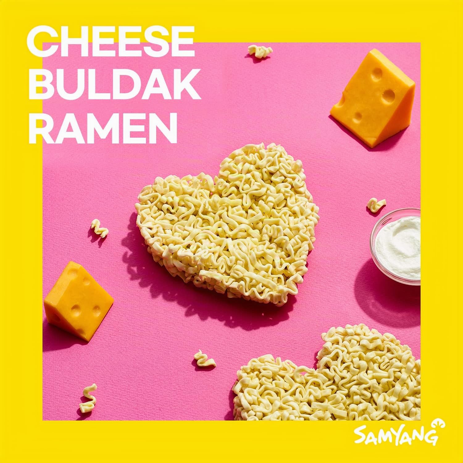 Samyang Buldak Käse Koreanisch Heiß Würzig Hühnerrührer Gebratener Ramyun 130 ml 40 Stück