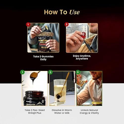Miniatura 5 de Shilajit ResinaCápsula Himalaya Pure Natural Vitality Boosters con Adaptógenos Energía y Bienestar Suplemento Natural