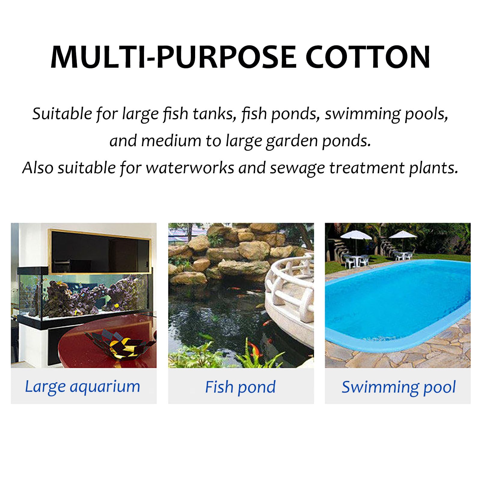 Spugna Filtrante, Schiuma Ricambio Filtro per Pompa, Acquario Accessori Filtraggio Spessore 40 mm, 10 PPI, Grana Grossa (50 x 100 x 4cm*10pcs)