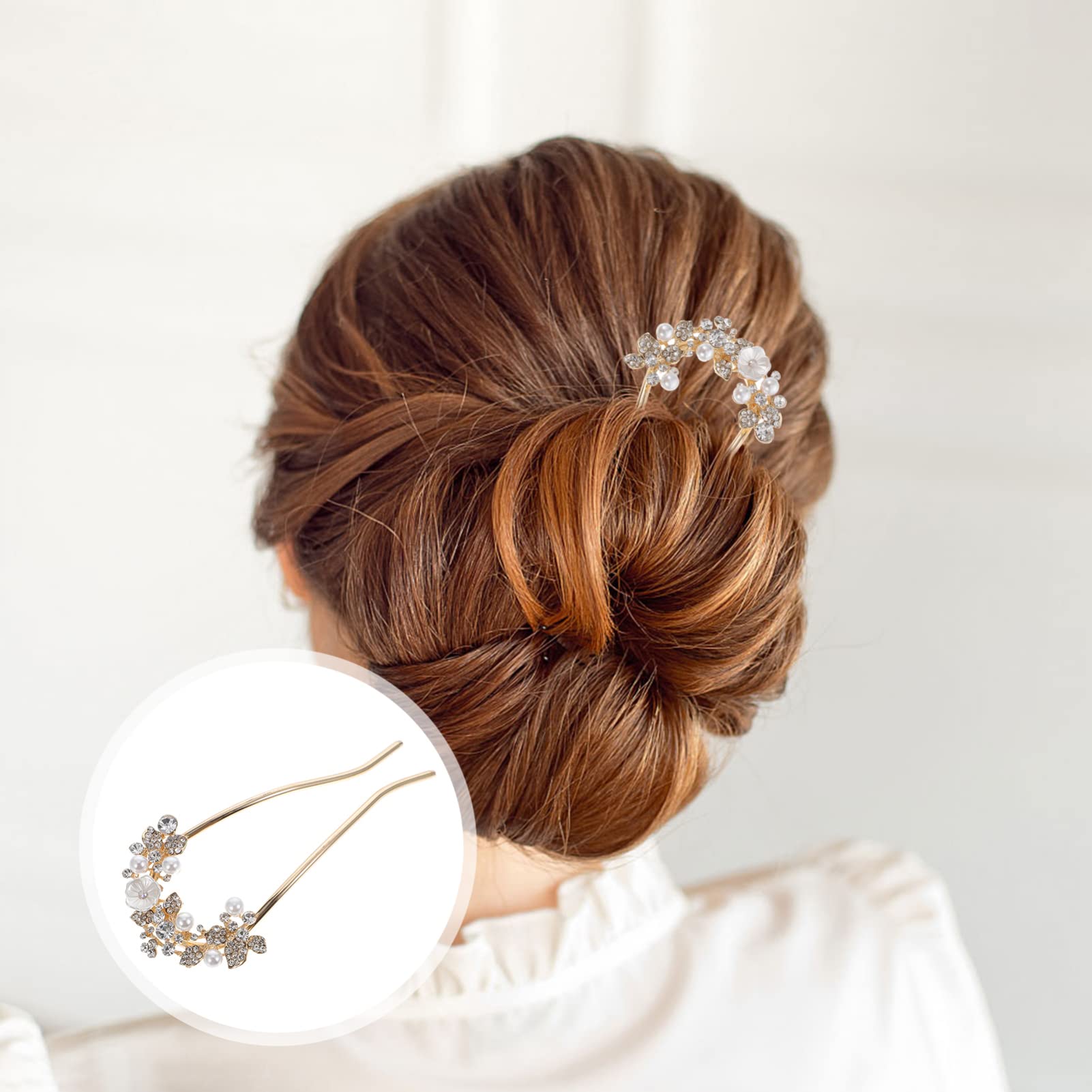 LALAFINA 5pezzi Fermaglio Per Strass e Perle Accessorio Elegante Per Donna Per Acconciature Chic e Occasioni Speciali Design Comfortevole e Non Scivoloso Per Sposa e Cerimonie