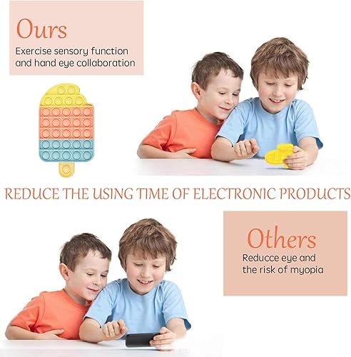 Miniatura 4 de LIVINGCORAL Juguetes para ansiedad juguete sensorial de reventar burbujas Juguete de presionar burbujas que hacen pop para niños juguetes anti