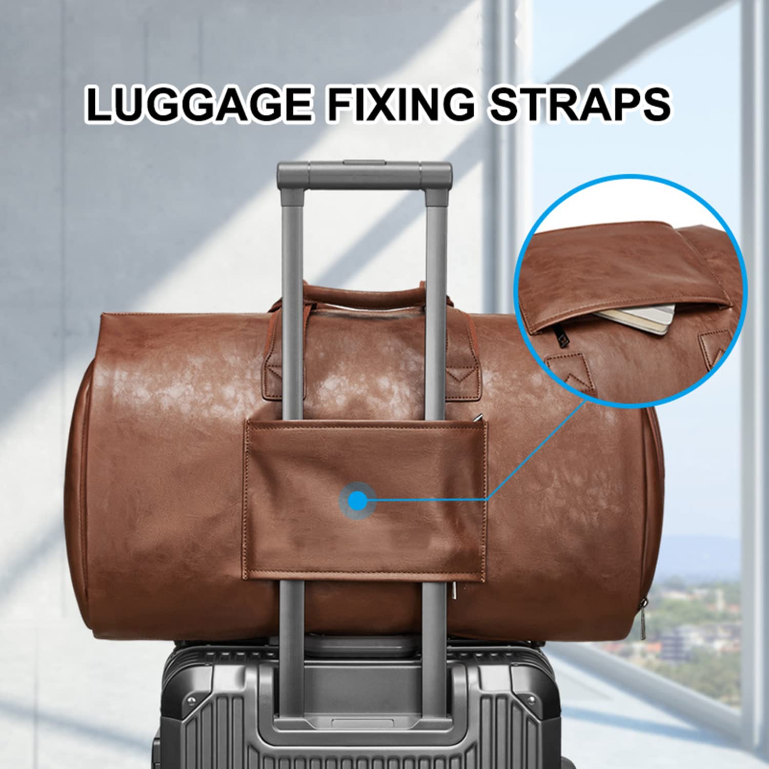 2 in 1 Anzug Reisetasche für Männer/Frauen 55L Falt-Fitness-Reise-Tragetasche mit unabhängigen Schuhtaschen für Geburtstags