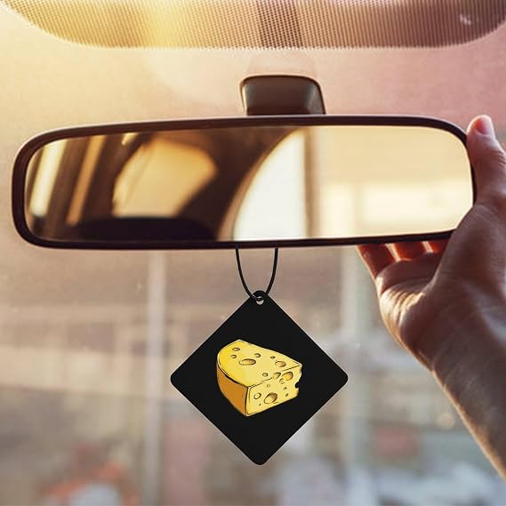 Cheese Car Air Fresheners Hanging Fragrance Scented Cards Aromatherapy Tablets for Car Decor