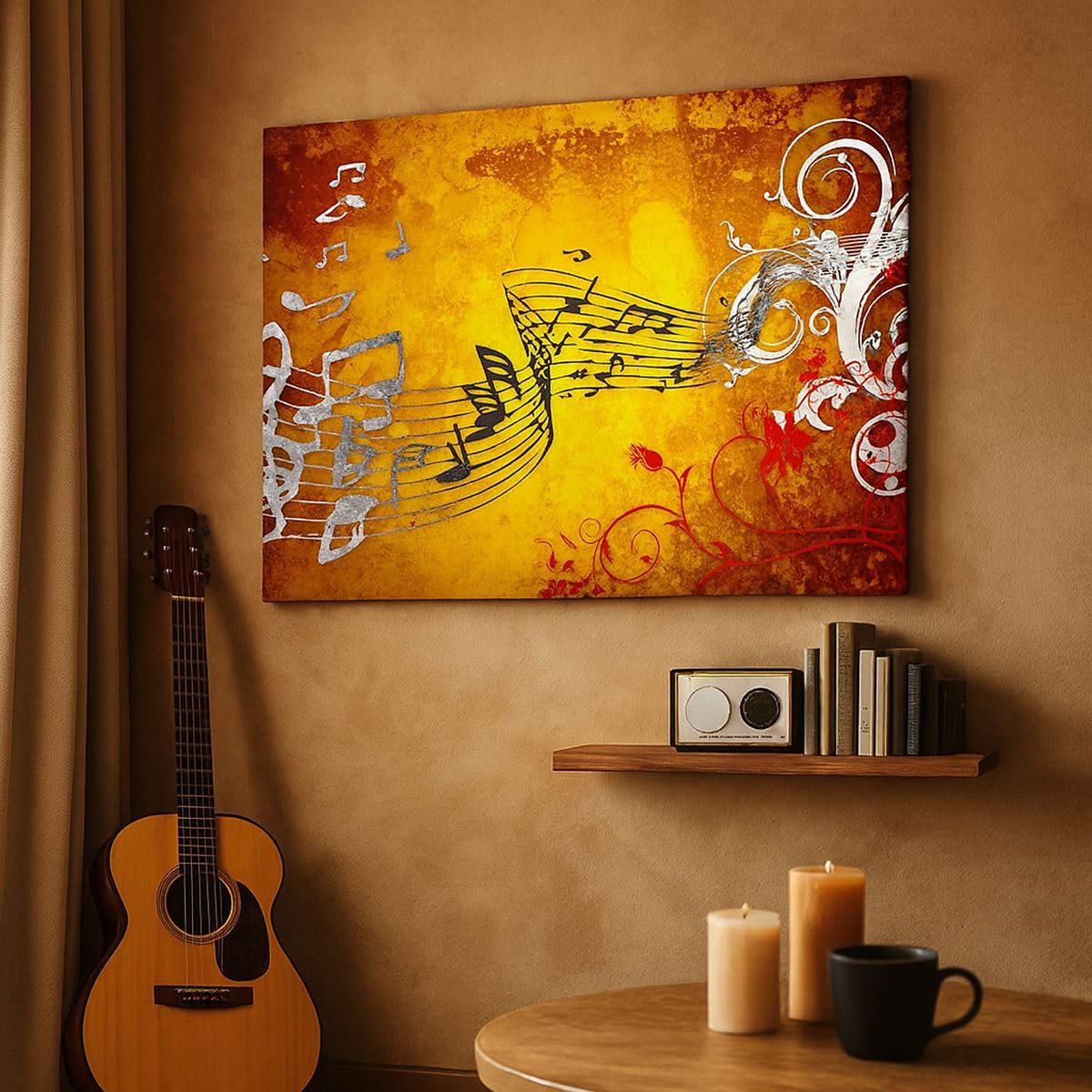 ARTTOR Bilder auf Leinwand 120x80cm Wandbild Musik - 1964 | Konzert Spiel Groß XXL Wanddekoration Wohnzimmer Schlafzimmer Küche Wanddeko Wand Kunstdruck Wandkunst Wall Decor ARTTOR