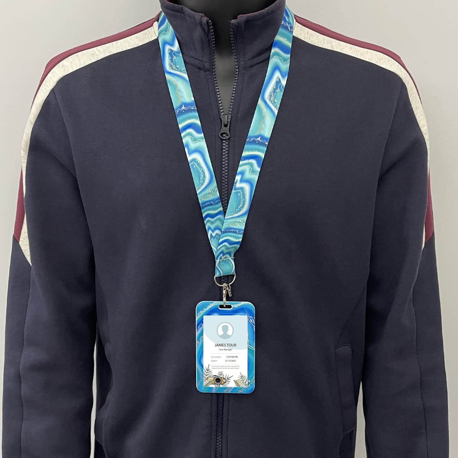 Correa Para Cuello Con Llavero Giratorio – Portatarjetas Y Llaves – Diseño Arcoíris, Tela De Poliéster, Regalo Práctico Para El Día A Día