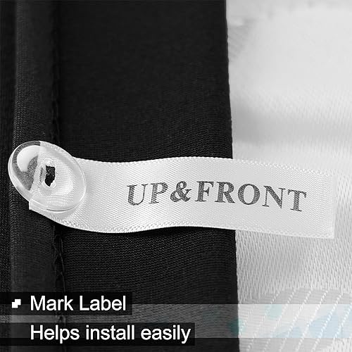 Miniatura 3 de Funda de somier tamaño queen - Falda de cama elástica de punto de jersey, envoltura de 4 lados, para hotel y hogar - Queen/Queen XL, negro