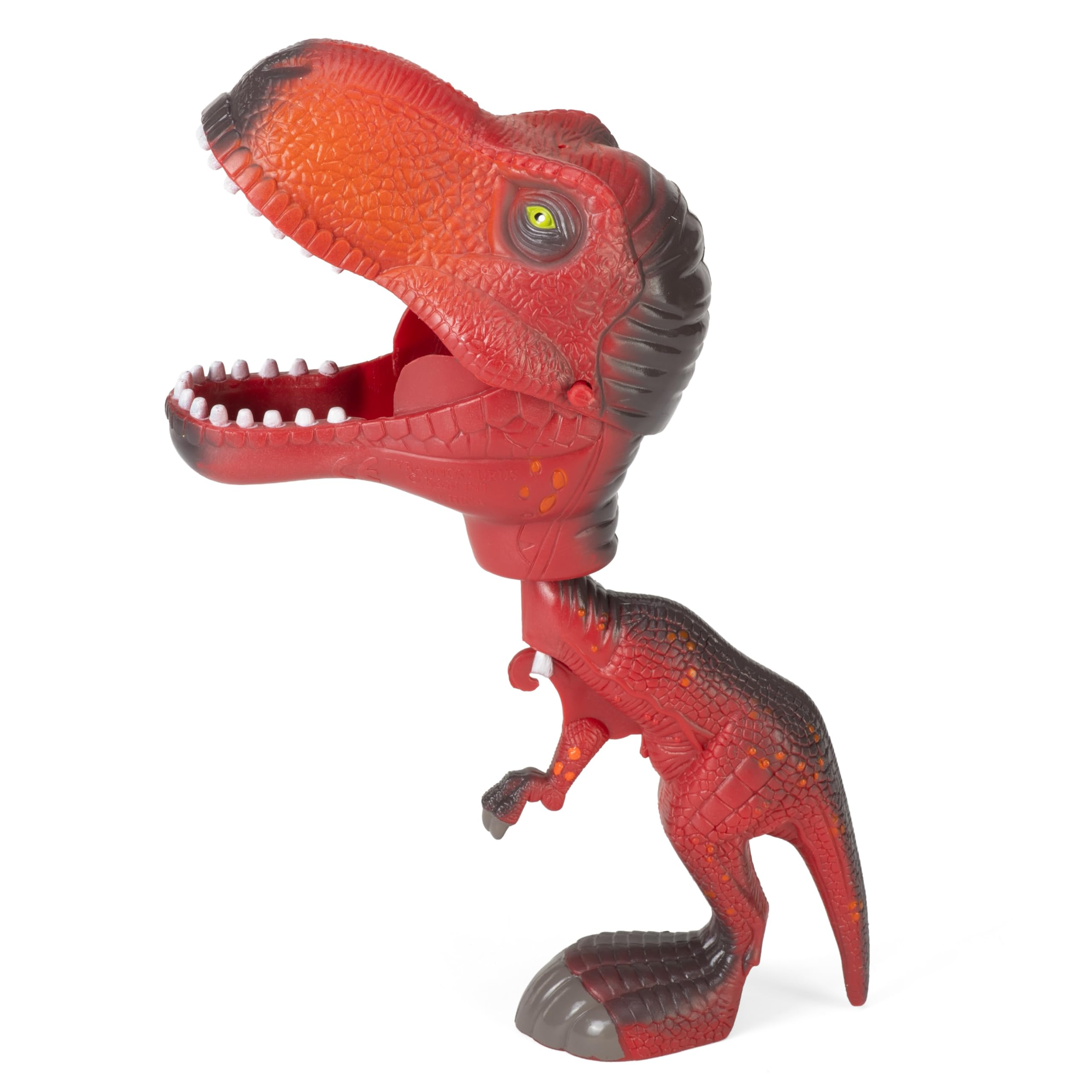 Wild Republic 88253 T-Rex zabawka prezenty dla dzieci, ściśnij spust, aby zamknąć usta, czerwony, Chompers