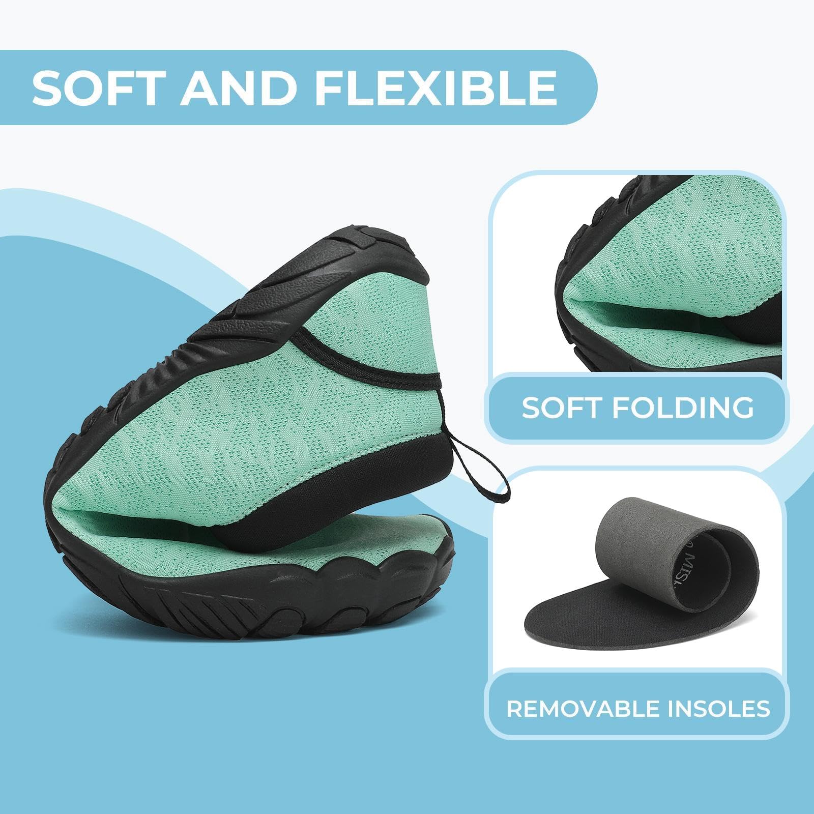 Mishansha Unisex Sport Acquatici Scarpe Donna Leggero Antiscivolo Scarpe da Surf Uomo Summer Immersione Scarpette per Beach Swim Yoga 36-46EU