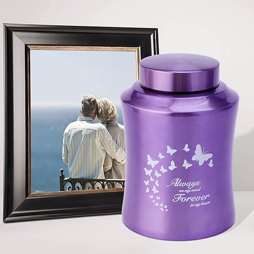 Miniatura 14 de Urna de mariposa mediana para cenizas humanas adultas, hembra, macho, urnas decorativas de cerámica verde para cenizas humanas mujeres/mamá/madre