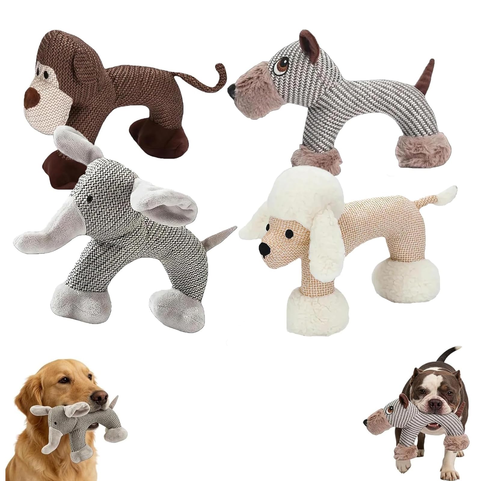 Soulager l'ennui et l'anxiété chez les chiens avec le jouet interactif safari en lin durable
