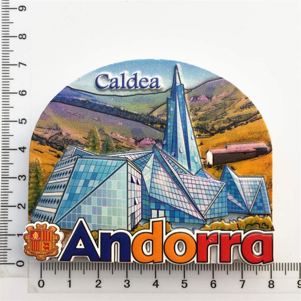 3D National Flag of Andorra Fridge Magnet Travel Souvenir