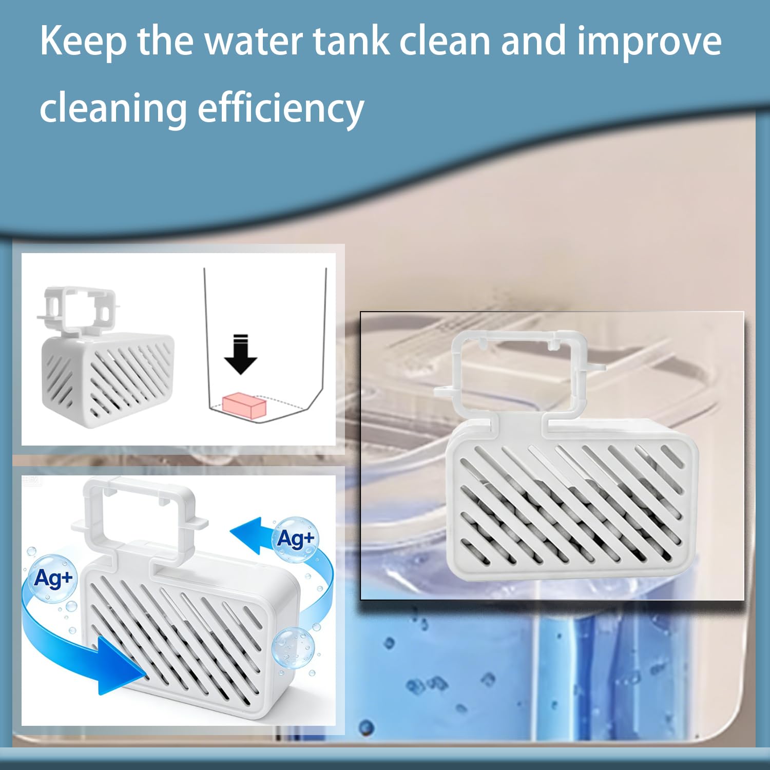 Akcesoria do dezodoryzacji w zbiorniku na czystą wodę, kompatybilne z Dreame X50 Ultra/X50s/L50/L40s Pro moduł przeciwzapachowy z jonami srebra, cząsteczki dezodoryzujące ścieki, moduł