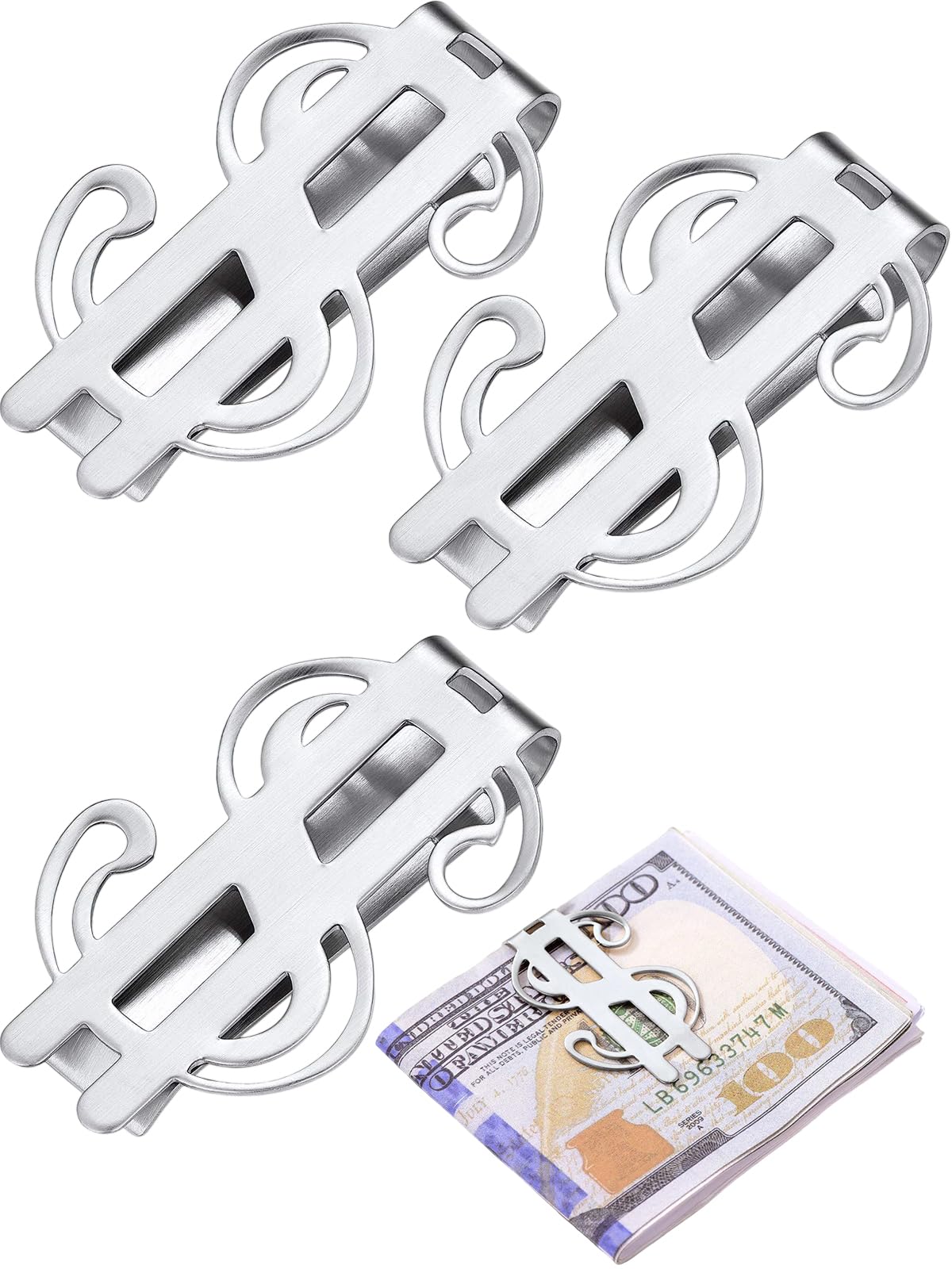 3Pcs Money Clip, Money Clip Wallets for Men, Clip Wallet for Men, Cash Clip, Cash Holder for Men, Money Clipper Wallet for Men, Slim and Simple Design