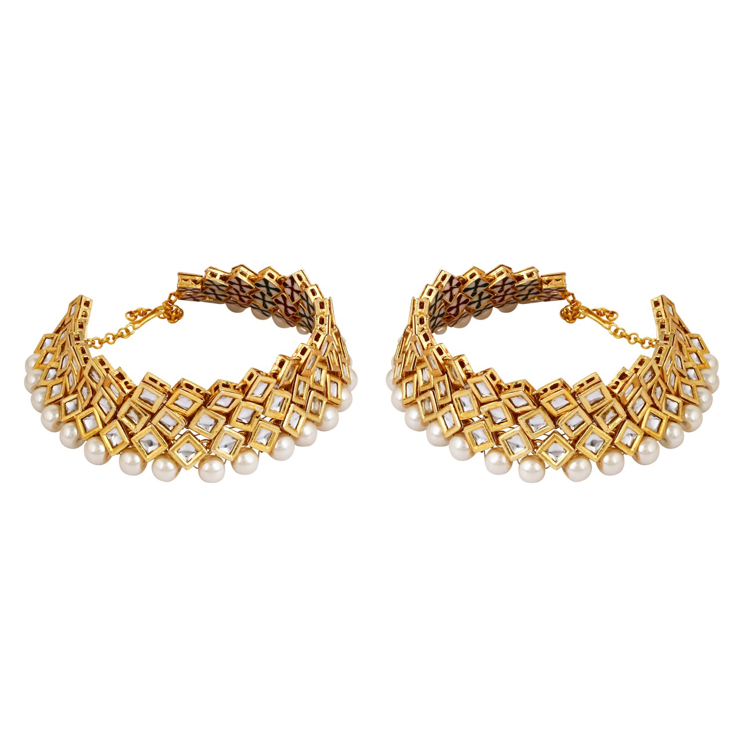 Jewellity Kundan and Pearl Anklets/Payal/Pazeb Wedding Designer Ethnic Traditional/Cocktail Fusion Jewelry for Feet Gifts for Women AK-560 (B01NBK7EKB) Amazon Price History, Amazon Price Tracker