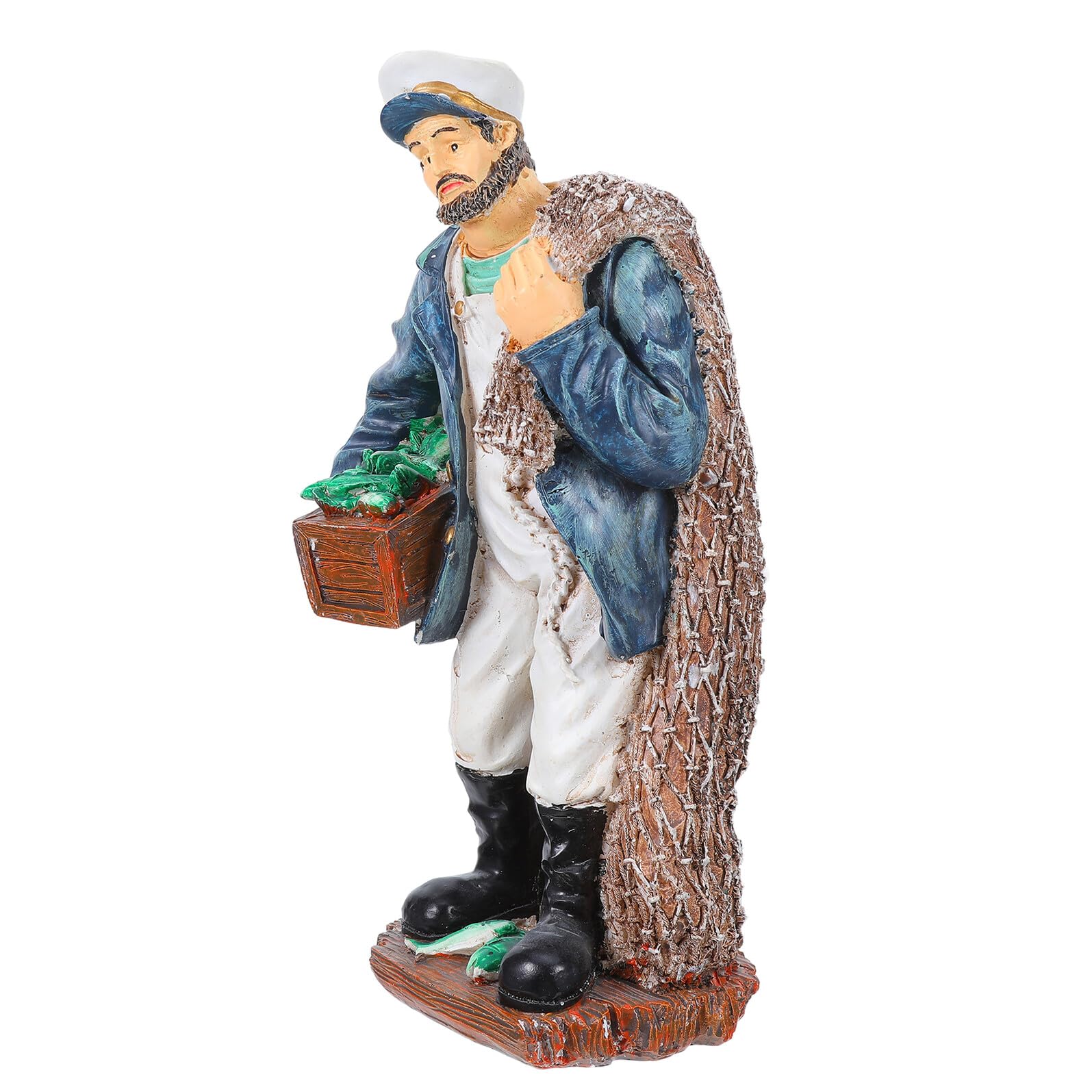 Miniature de Capitaine Marin Figurine Méditerranéenne Statue de Bateau Décoration Bureau