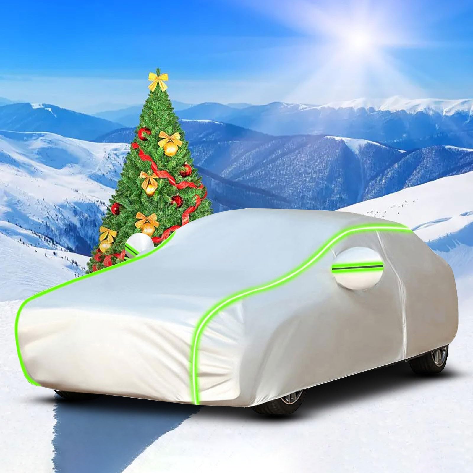 Bache Voiture Exterieur pour Honda Civic Typ R FK2, Housses pour Auto Voiture Bâche Extérieur Hiver Protege Antigel Étanche Bache Protection Voiture Respirant Contre Pluie Soleil(Silver)