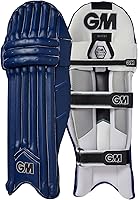 Gunn & Moore GM Maxi 606 Cricket Batting Leg Guards - Ultra-Lightweight Premium Pads for Adult Right-Handed Players, Navy/Black