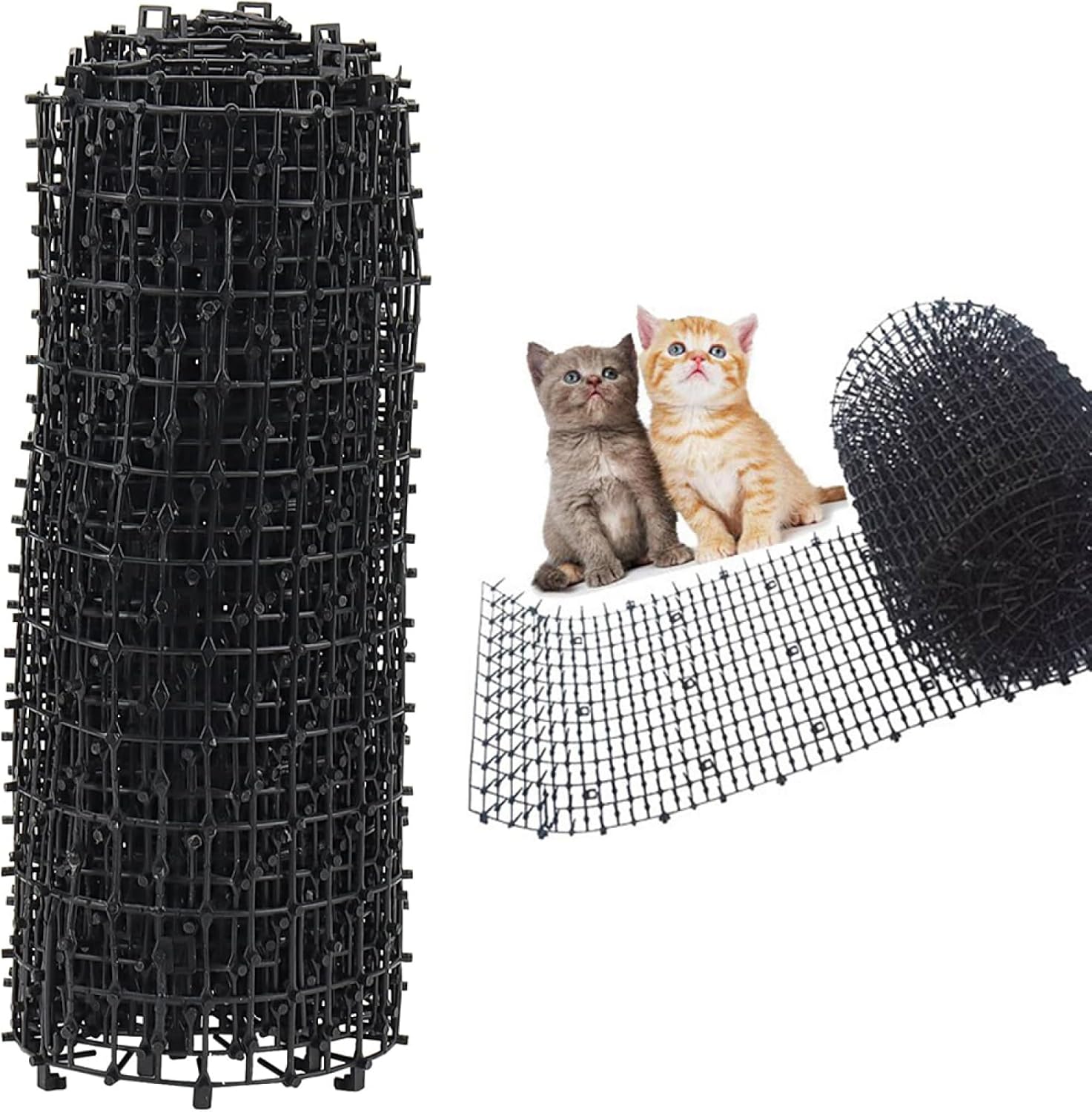 Long Scat Mat for Cats with Spikes, 6.5ft Prickle Strips Network Digging Deterrent Mat Suitable for Sofas, Window Sills, Gardens, Vegetable Gardens, Fish Ponds