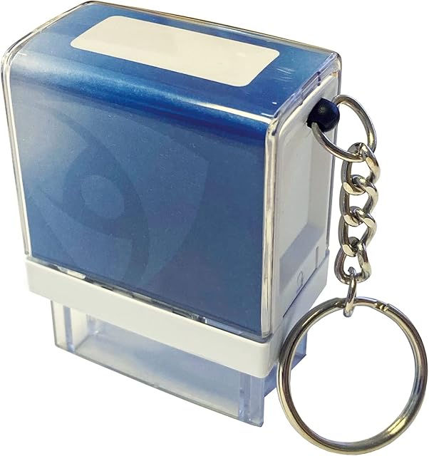 NHS Doctor Nurse Hospital Midwife Self-Inking Personalised Keyring Key Ring Rubber Stamp - Black Ink