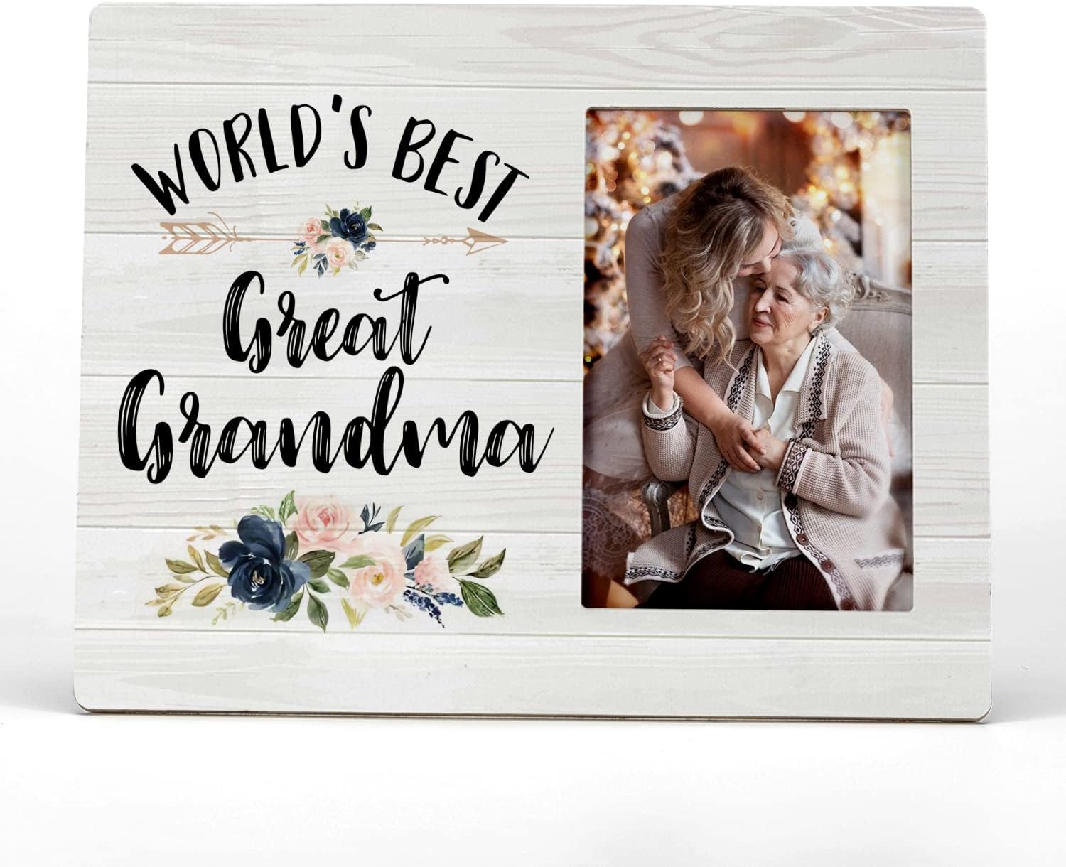 Dumyum Gifts for Great Grandma, Great Grandmother Gifts Wood Photo Frame 8x10 Great