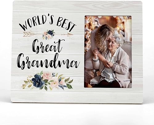 Miniatura 1 de FONDCANYON World's Best Great Grandma - Marco de fotos para anuncio de bebé, regalos para la abuela, regalos de abuela para cumpleaños, Navidad
