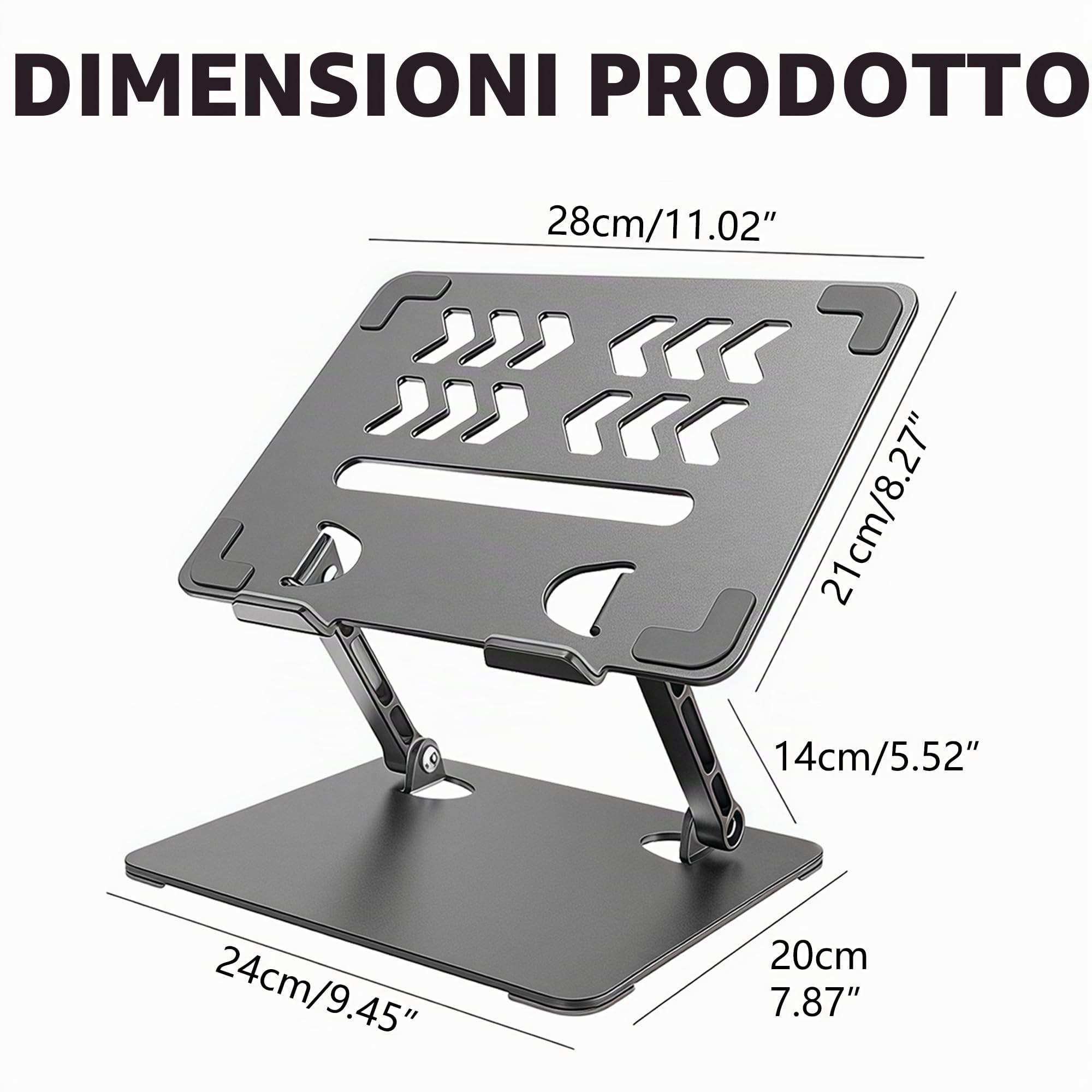 Musiin Home Studio - Piccolo supporto per mixer da scrivania, in alluminio, pieghevole, portatile, per dissipazione del calore, compatibile con Nektar Panorama CS12, Rode RODECaster Pro II, Tascam