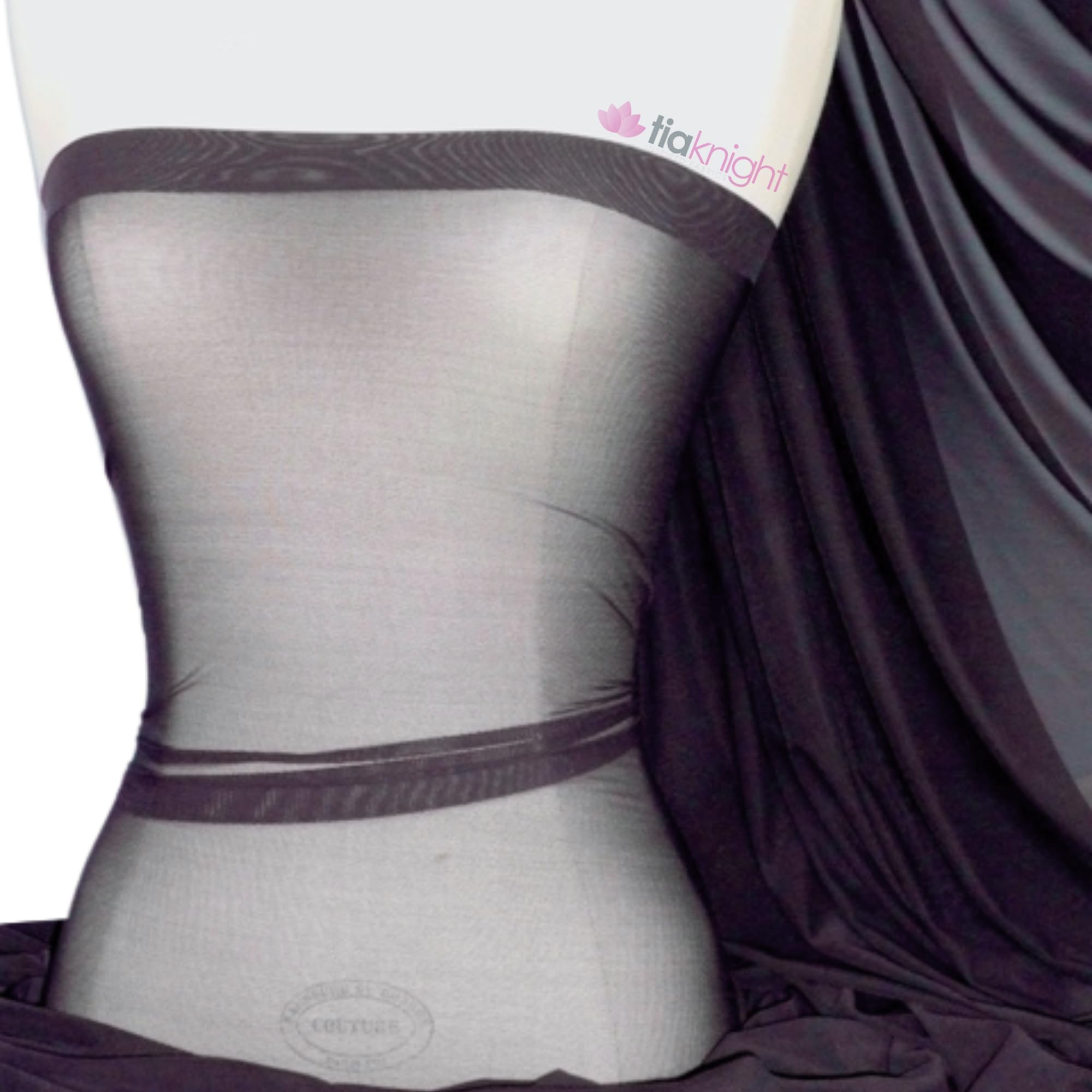 Premium Quality Power Mesh Net Fabric | 4 Way Stretch Sheer Dance Wear Material | Matching Shades in Lycra | 50+ Colours in Stock | Sold by The Metre | by Tia Knight (Platinum Grey, 1 Metre)