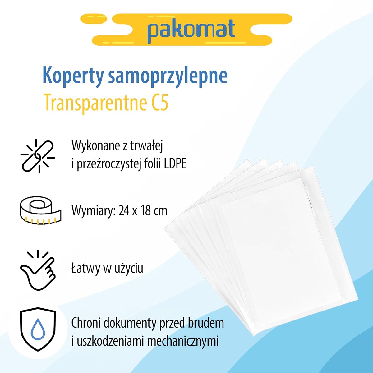 Pakomat Przylgi kurierskie C5 kangurki koperty foliowe szt - (1000)