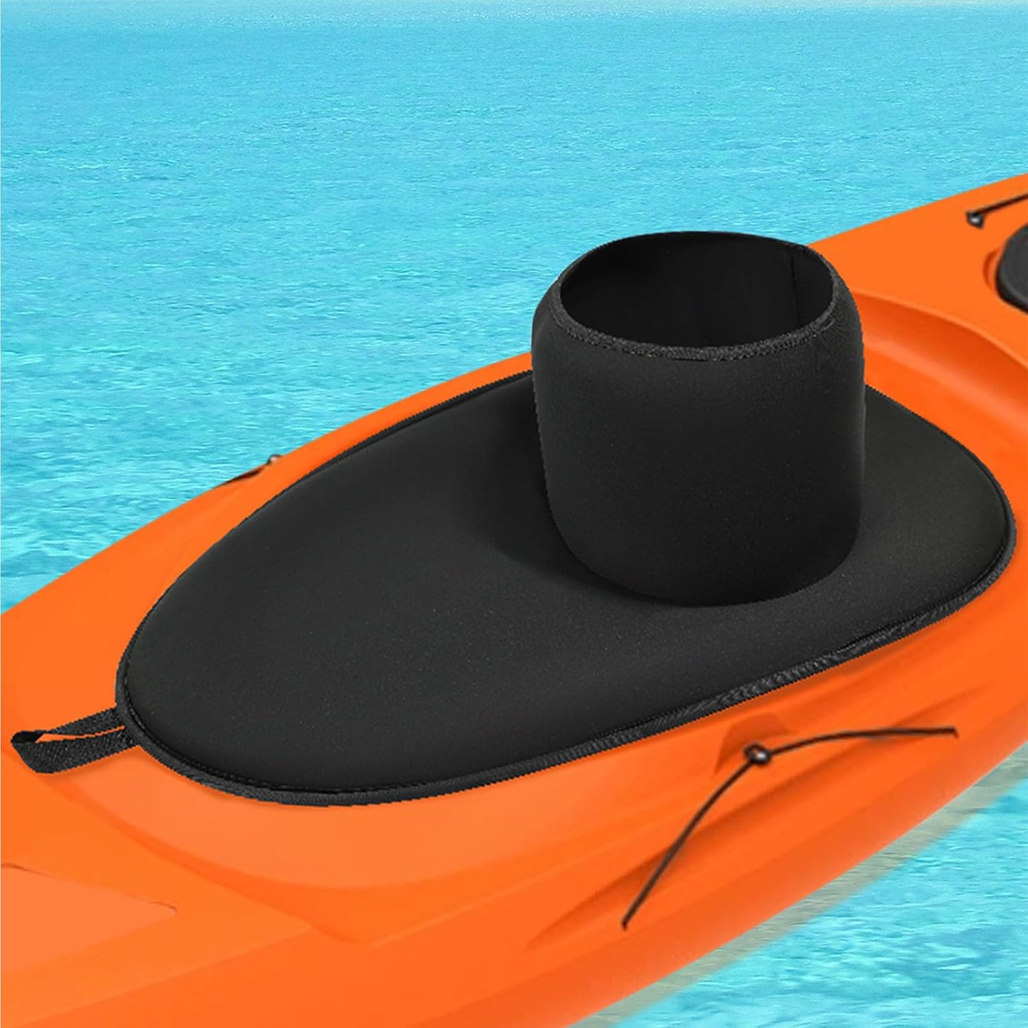 Waterproofed Deck Sprayskirt with Adjustable Elastics Edging Ensures Complete Water Resistance During Rowing Quickly Release Kayaks Sprays Skirt