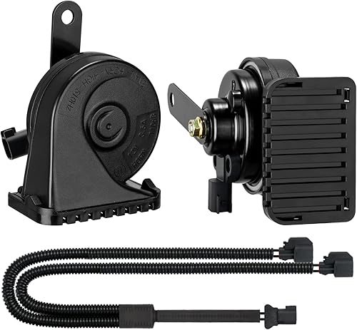 Miniatura 14 de Bocina de auto adecuada para Chevy/GMC/Ford 12V bocinas de coche ruidosas con parrilla protectora Bocina de caracol eléctrica de doble tono