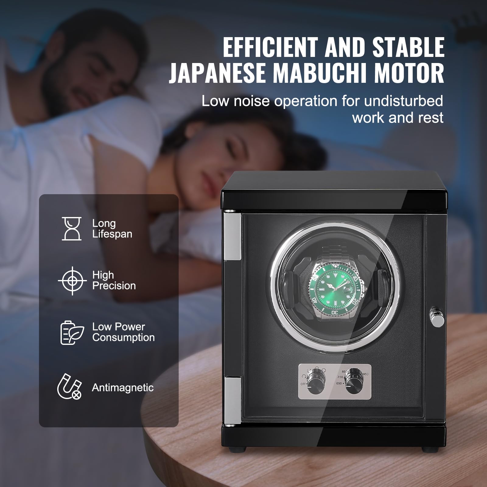 Automatische Horlogekast SucceBuy, Voor 6 Automatische Horloges Met 6 Stille Japanse Motoren