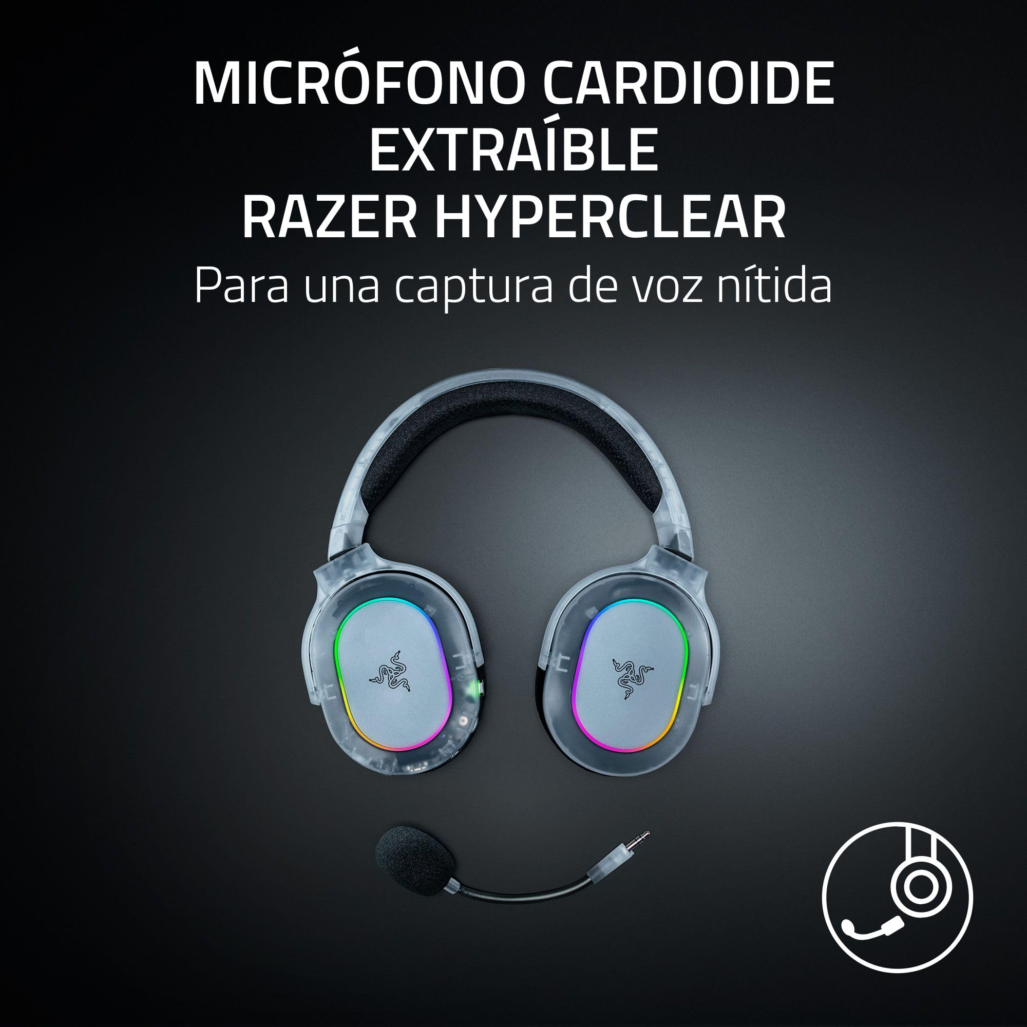 Razer Barracuda X Chroma Phantom White - Auriculares inalámbricos para Juegos multiplataforma - 285 g - Triforce de 40mm - Dual Wireless HyperSpeed y Bluetooth - Chroma RGB | Edición Phantom White