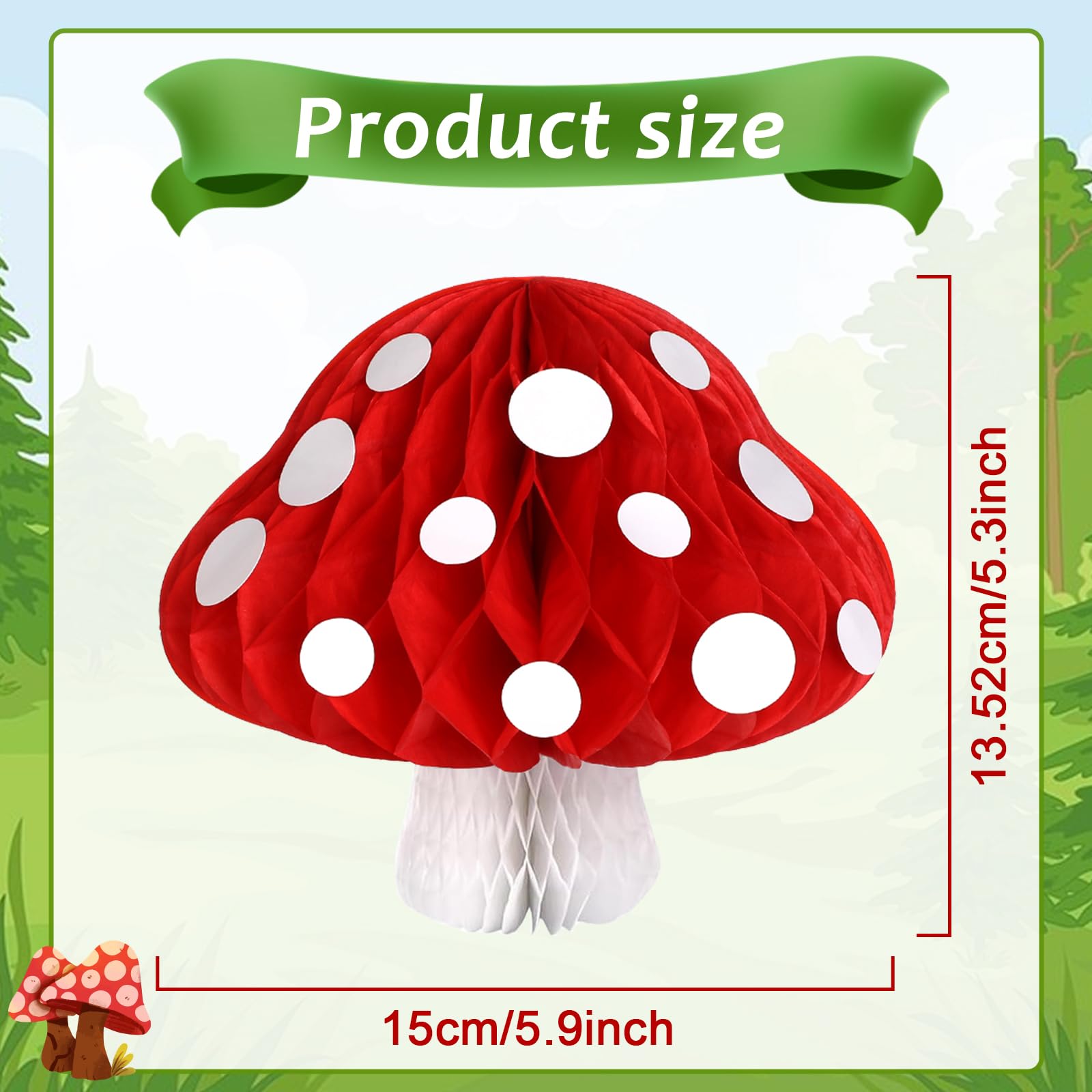 Honeycomb Mushroom Decorations main image 1