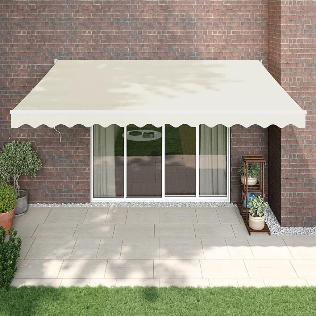 Store Banne Motorisé, Store Banne électrique Auvent rétractable Automatique crème 4x3 m