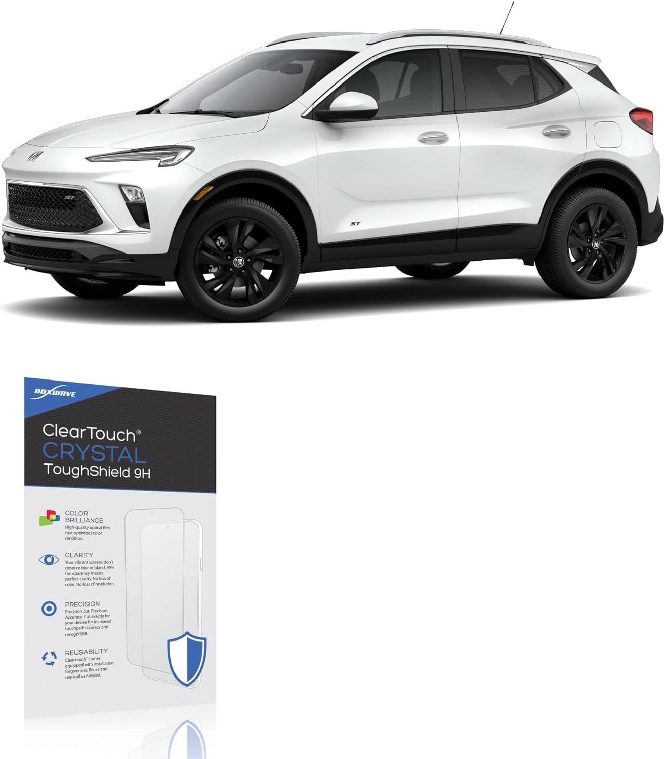 BoxWave Screen Protector Compatible with Buick 2025 Encore GX Ultrawide Infotainment Display (11 in) - ClearTouch Crystal ToughShield 9H (2-Pack), Clear 9H Tough Flexible Film Screen Protector
