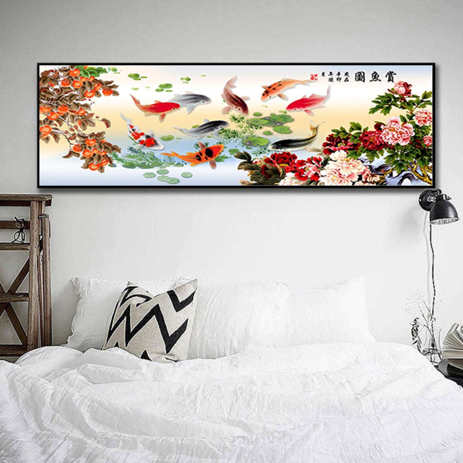 Affiche et impression de paysage chinois abstrait, toile premium grand format sans cadre