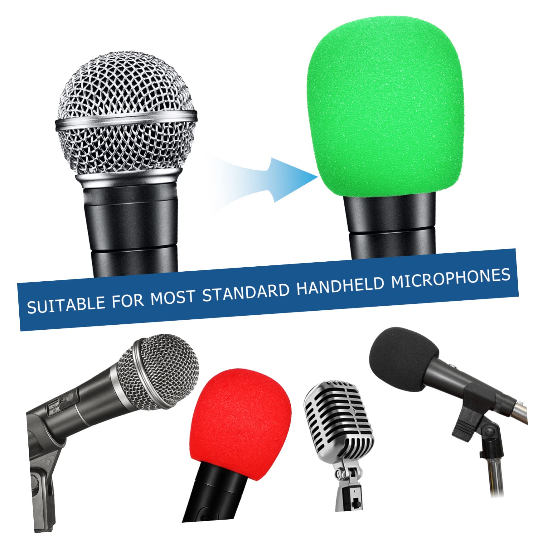 ifundom Lot De 2 Filtres Anti-vent Pour Microphone Housse De Universelle Pour Microphone Coupe-vent Et Éponge Pour Enregistrement 32 Pièces X 2