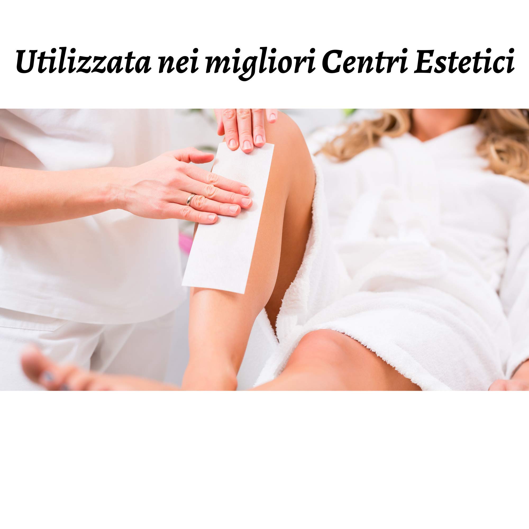 Strisce Depilatorie Gambe con Cera Depilatoria Barattolo Miele Ceretta a Caldo Kit Ceretta Ceretta Viso 100 Strisce per Ceretta Depilazione Donna Cera per Ceretta Ceretta a caldo Kit Completo Set Cera