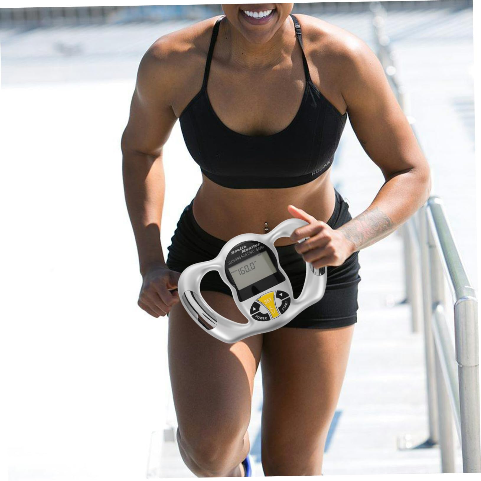 Medidor de Grasa Corporal Portátil Plata Abs para Análisis