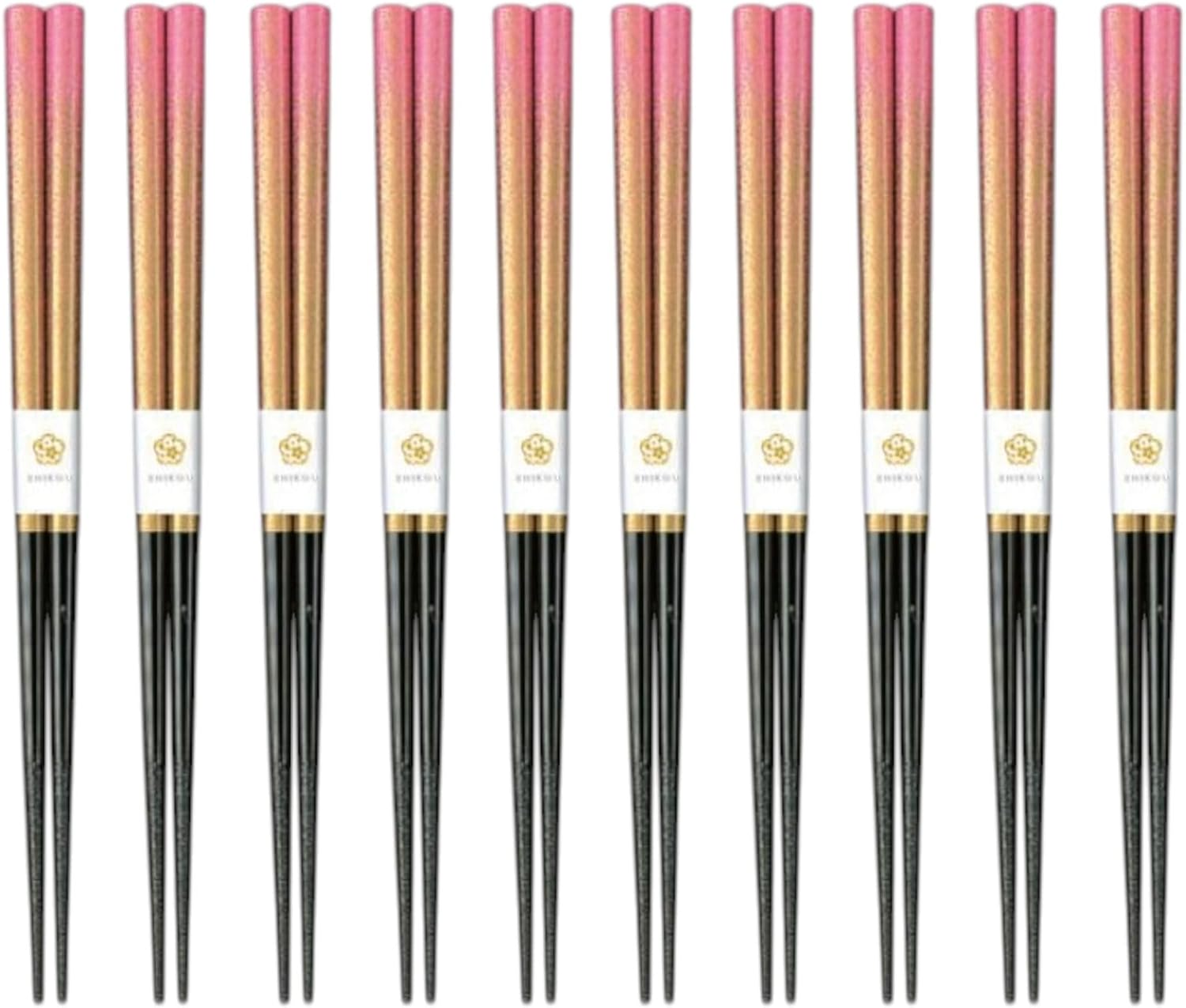 J-kitchens Chopsticks Set of 10 Pairs, For Lunches, Picnics, Excursions, Sports Events, Guests, Entertaining, Wooden, 8.3 inches (21.0 cm), Dishwasher Safe, Made in Japan